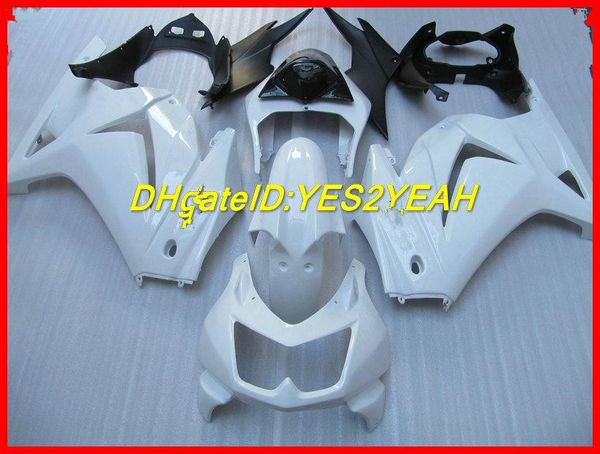 Kit de cuerpo de carenado para KAWASAKI Ninja ZX250R 08 09 10 11 12 Carrocería ZX 250R 2008 2012 EX250 blanco negro Juego de carenados de inyección