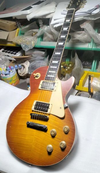 Jimmy Page reliquia envejecida Gary Moore Té helado Guitarra eléctrica Barco rápido