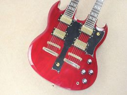 2013 Verkoop van 6strings en 12 strings dubbele nek g shop aangepaste sg elektrische gitaar2195512