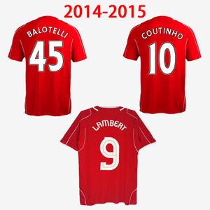 Liverpool 2014 2015 rétro soccer maillots de football classique Vintage T-shirts de football classique 14 15 Accueil Rouge Gerrard Coutinho Lallana Suarez Henderson Lucas Lambert