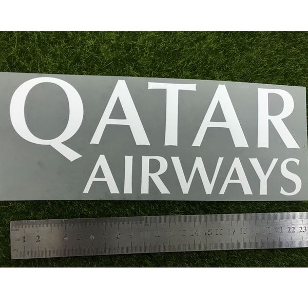 Parche de patrocinador de La Liga Qatar Airways 2014-2016 Parches para planchar El tamaño es de 22,8 cm de largo La altura es de 8,8 cm Parche de fútbol