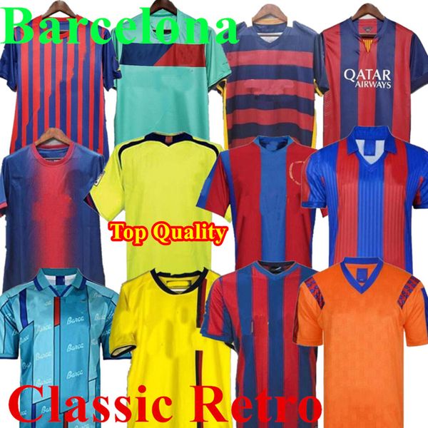 2014 Barcelona Classics Camisetas de fútbol retro barca 15 16 17 91 92 93 XAVI RONALDINHO RONALDO Iniesta chandal futbol final clásico maillot de foot camisetas de fútbol