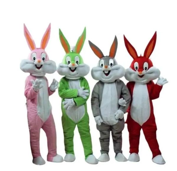 2014 Halloween Costume de mascotte de lapin de Pâques de haute qualité personnaliser le pied de dessin animé en peluche personnage de thème animé taille adulte carnaval de Noël