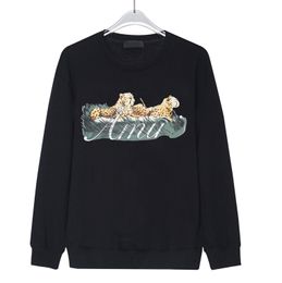 2014 Nieuwe Cheetah Letter-logo bedrukte hoodie met ronde hals Sweatshirt Fashion Terry sweatshirt met capuchon Jackt Coat