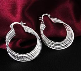 2014 nuevo diseño de joyería barata de alta calidad 925 pendientes de aro de plata de ley moda fiesta clásica style9561871