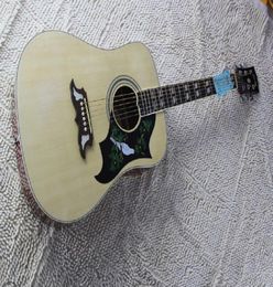 2014 NIEUWE DOVE ACOUTIC DREADNAGH Gitar Natural Solid Spruce Electric Guitar7261581