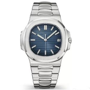 U1 ST9 Topkwaliteit 5711 Luxury heren Watch nautilus 40 mm blauwe wijzerplaat 316 roestvrijstalen rug transparante glazen rug polshorloges