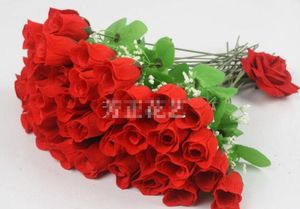 Fleur artificielle tissu fleur de soie rose Saint Valentin cadeau décoration de mariage à la maison