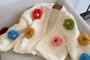 2014 vrouwen truien vrouwen lange mouw vest leuke kleur bloemen patchwork breien jas winter herfst losse trui tops fashionvrouwen