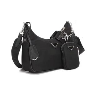 Top qualité Hobo 2pcs / set Sacs de soirée femmes sac à bandoulière en toile imperméable Nylon Chest pack lady Fourre-tout chaînes sacs à main sac à main presbyte messenger