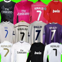 Retro Real Madrids voetbalshirts Zidane Bale Benzema Modric di Maria Alonso 12 13 14 15 16 Ronaldo Sergio Ramos Classic Long Sleeve voetbalshirt