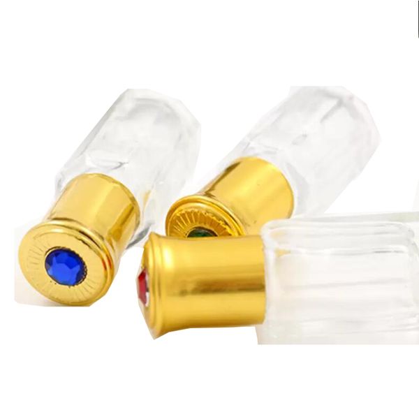 3/6/12 ml d'huile de brillant à lèvres rouleau sur bouteille portable vide rechargeable conteneur de maquillage flacons de tube conteneur d'emballage avec capuchon en aluminium parfums d'intérieur