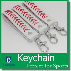Llavero de cuero de béisbol 2018, accesorios de softbol de lanzamiento rápido, llavero de costura de béisbol