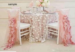 2015 Blozen Roze Chiffon Ruches Romantische Mooie Stoel Sjerp Monster G011609691