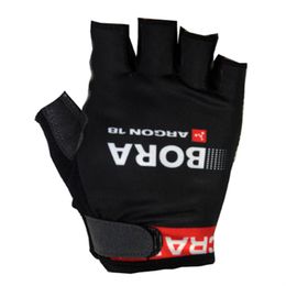 2015 Bora Argon 18 Pro Team Black Red Cycling Bike Gloves Bicycle Gel Shockproof Sports Half Finger Glove298V