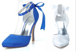 0255-28 Nueva moda zapatos de boda cinta nudo tacones altos zapatos de mujer zapatos nupciales de boda calzado de fiesta de noche formal zapatos de fiesta de las mujeres que llevan barato
