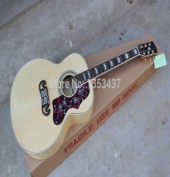 2015 Custom Shop Selling Dot Spruce Beige SJ200 6 cordes Guitar acoustique7946411