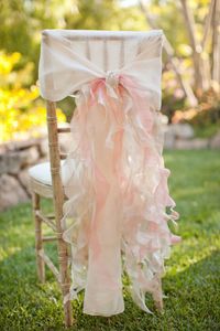 2015 vrouwelijke ivoor roze kristal ruche chiffon stoel sjerp stoelhoezen bruiloft decoraties bruiloft accessoires