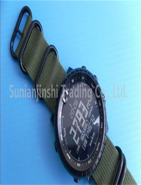 2015 pour Suunto Core Watch Band Green 24 mm Tactical Nylon Zulu 5Rn Men Sport Strap Adaptors Lugs 0718660379
