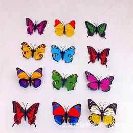 2015 aimants pour réfrigérateur 100 pièces petite taille coloré en trois dimensions Simulation papillon aimant réfrigérateur décoration de la maison 2916