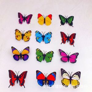 2015 aimants pour réfrigérateur 100 pièces petite taille coloré en trois dimensions Simulation papillon aimant réfrigérateur décoration de la maison 191G