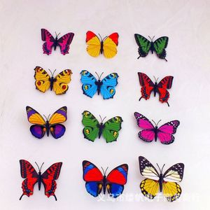 2015 koelkastmagneten 100 pc's klein formaat kleurrijke driedimensionale simulatie vlindermagneet koelkast huizendecoratie 236d