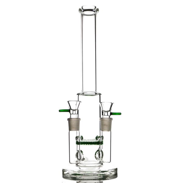 Hookahs Juntas dobles bong panal de vidrio bongs de agua perc dab rig pipas para fumar aceite verde clásico Diseñador nuevo