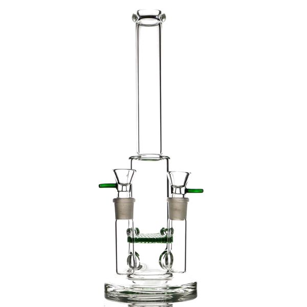 Narguilés Double Joints Bong nid d'abeille verre eau bongs perc dab plate-forme huile fumer tuyaux vert classique Designer nouveau