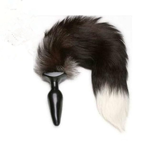 2015 Venta Caliente Juguetes Sexuales Anales Faux Fur Fox Tail Silicone Butt Plug + Fox Tail Para Roleplay Fancy Dress Cosplay Productos Sexuales q0506