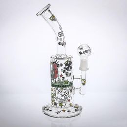 Dessin animé 23 cm de haut bangs en verre avec bol joint taille 14,4 mm perc perc perclateur plates-formes pétrolières en stock Bogns conduites d'eau pas cher narguilé