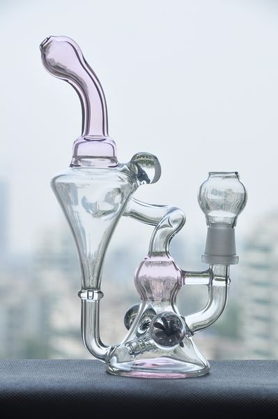 Tubos de agua cachimba de vidrio reciclar pipas de agua de vidrio pipas de agua venta de fábrica fumar pipa de vidrio tamaño de la junta 14.4mm