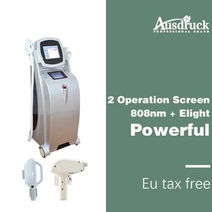 Eu taxe libre 2in1 multifonction Elight + 808nm diode laser épilation machine de rajeunissement de la peau équipement professionnel SPA salon clinique