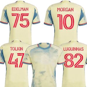 23-24 10 MORGAN 11 MANOEL 47 TOLKIN 82 LUQUINHAS 4 REYES 23 CASSERES JR. 12 NEALIS 8 AMAYA Camisetas de fútbol Personalizadas Calidad tailandesa yakuda personalizar dhgate