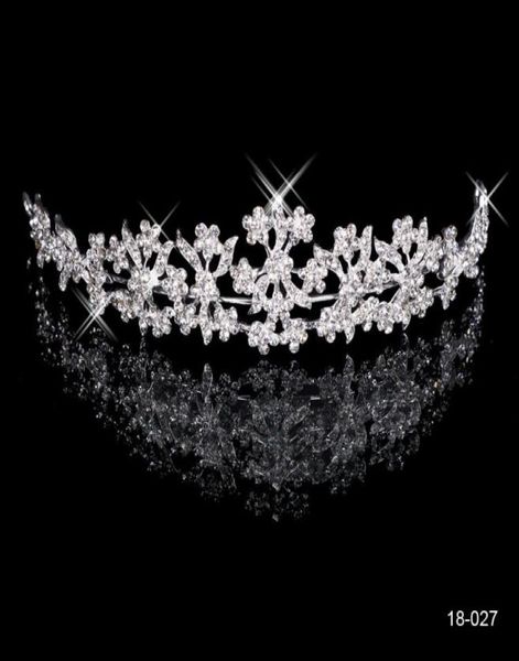 2015 Nuevo Barato Bajo 5 Elegantes Diamantes de Imitación Boda Fiesta de Graduación Tiaras Coronas 18 K Accesorios de Joyería Nupcial Imagen Real 180272336322