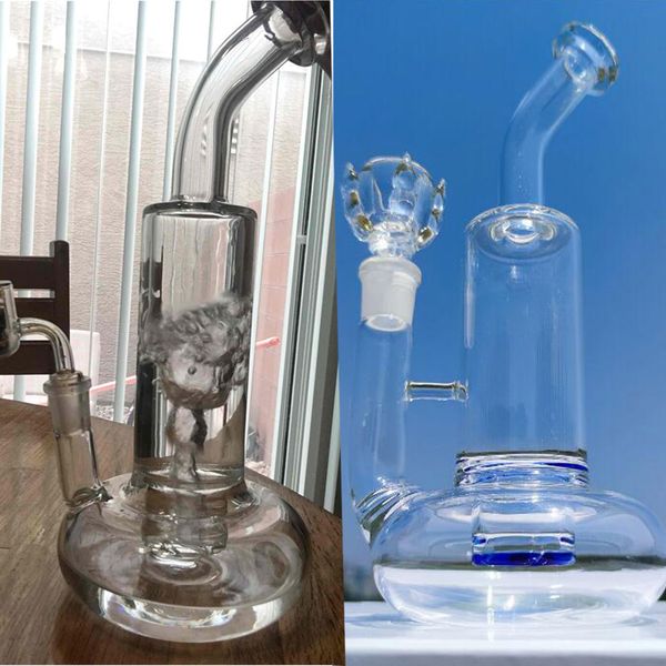 Tornado Bong Narguilés Recycleur Dab Rig Heady Verre Bongs D'eau Tuyaux De Fumée Barboteur Chicha Avec 18mm Banger 10,9 Pouces