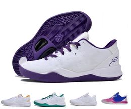 8 Protro Halo WTK ZK8 Radiant White Court Purple Chaussures de basket-ball Baskets Baskets pour hommes à vendre Cadeaux spéciaux pour vous-même Dhgate yakuda store Online