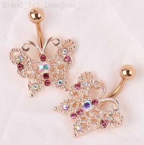 2015 Nuevo anillos de botones de mariposa de mariposa de oro rosa lindas