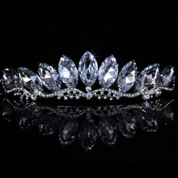 2015 Nieuwe sexy sexy Rhinestone Crown Tiara glanzende bruidshoofdband haarband kammen bruiloft prinses vrouwen frontlet headpieces haar accessor246t