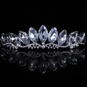 2015 Nieuwe Sexy Strass Kroon Tiara Glanzende Bruids Hoofdband Haarband Kammen Bruiloft Prinses Vrouwen Frontlet Hoofddeksels Haar Accessor288t