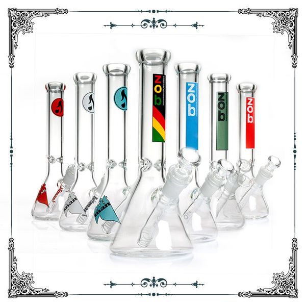 Édition limitée ZOB Hitman Glass Mini Bott Beaker Bong 10 pouces Rasta Color Water Pipes Bongs 14,4 mm