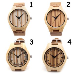 2015 nieuwste bamboe horloge analoge elegante unisex houten horloges casual kwarts pols horloge voor mannen vrouwen geschenken accepteren aanpassing oem 325Q