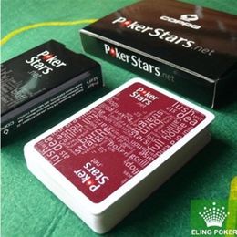 2015, póker de PVC de Color rojo y negro para naipes elegidos y de plástico, estrellas de póquer262b