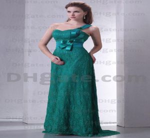 2015 vestidos de fiesta atractivos de una línea de un hombro vestidos de baile de encaje tren de barrido de flores hecho a mano BY0442425735