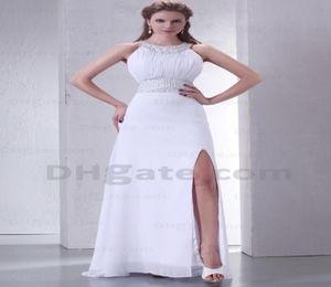 2015 Sexy Chiffon Pliseed Empire Prom Vestidos laterales Sdor Jewel Longitud de fiesta Hw079 Dhyz 0133336941