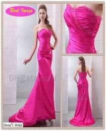 2015 sexy hi lo sweetheart prom homecoming dress kralen ruches elastisch satijn feestjurken dhyz 018771013