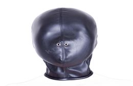 2015 Soft Pu Leather Mask Hood Bondage blinddoek Sex Toys voor paar volwassen games fantasie seks cosplay slaven set9503539