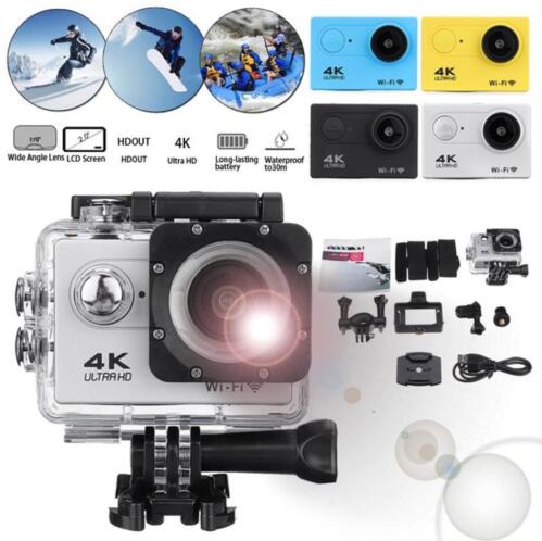 SJ9000 Action Camera Ultra HD 4K 30m WIFI 2.0 170d Skärm 1080p Undervattens Vattentät Sportkamera HD DVR DV Gå Extreme Pro-videokamera