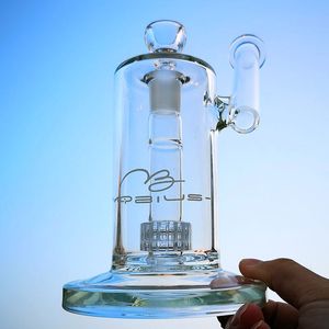 Mobius Sidecar Boquilla Bong de vidrio Tubos de agua transparente con matriz Percolador Perc Hookahs 18.8mm Hembra Junta Dab Rig con recipiente de vidrio MB01