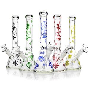 Glass Simple Bong Glass Agua Bong Bong Base Bong 12 '' Tubos de bong Killadelph con tubería de agua de un vaso de precipitados de 14 mm