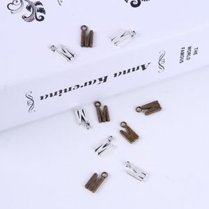 2015New Fashion Antique Silver Copled Metal Alloy Sells A-Z Alphabet Letter M Charms Floating 1000pcs Lot # 013X256K
